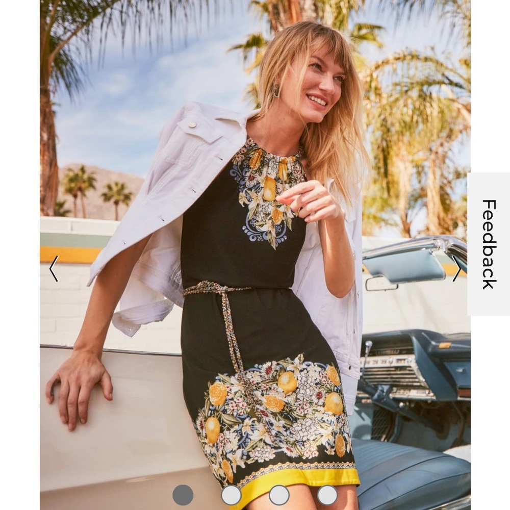 NWT White House Black Market, Reversible Halter Dress,